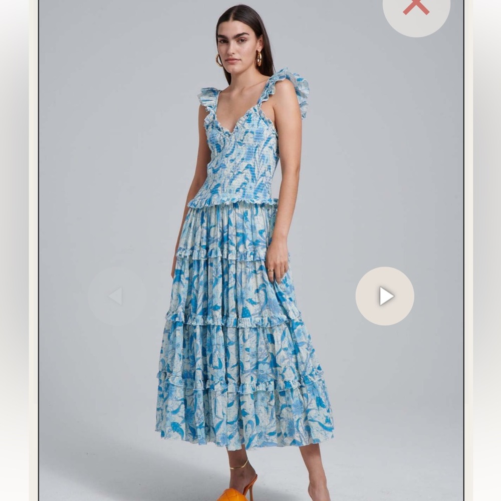NWT Love The Label Mara Midi Dress - Priya Blue - S